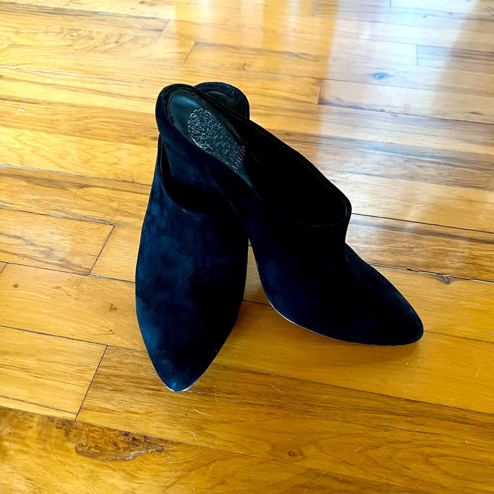 Vince Camuto Black Suede Mules size 7